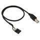 5 Pin Motherboard Female Header to USB 2.0 B Male Adapter Cable, Length: 50cm