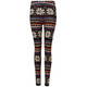 Multicolor Pattern Leggings Pant (Color:Black Size:S)