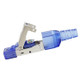 Tool-free Assembly RJ-45 Connector Modular Plug, STP Cat7 10 Gigabit Shielding(Blue)