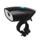 USB Charging Bike LED Riding Light, Charging 6 Hours with Horn & Line Control (Black)