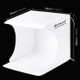 PULUZ 20cm Include 2 LED Panels Folding Portable 1100LM Light Photo Lighting Studio Shooting Tent Box Kit with 6 Colors Backdrops (Black, White, Orange, Red, Green, Blue), Unfold Size: 24cm x 23cm x 22cm