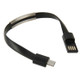 Wearable Bracelet Sync Data Charging Cable, For Galaxy S6 / S5 / S IV, LG, HTC, Length: 24cm(Black)