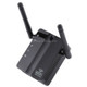 300Mbps Wireless-N Range Extender WiFi Repeater Signal Booster Network Router with 2 External Antenna, EU Plug(Black)
