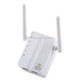 300Mbps Wireless-N Range Extender WiFi Repeater Signal Booster Network Router with 2 External Antenna, EU Plug(White)