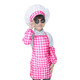 Children Baking Apron Chef Clothes Cap Set, Size:One Size(Rose Red)