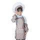 Children Baking Apron Chef Clothes Cap Set, Size:One Size(Coffee)