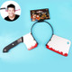 Halloween Costume Party Whole Horror Wear Head Props Kitchen Knife Hair Hoop Game Show Supplies