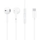 Original Huawei CM33 Type-C Headset Wire Control In-Ear Earphone with Mic, For Huawei P20 Series, Mate 10 Series(White)