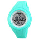 SKMEI 1025 Multifunctional Female Outdoor Fashion Waterproof Large Dial Silicone Watchband Wrist Watch(Baby Blue)