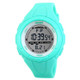 SKMEI 1025 Multifunctional Female Outdoor Fashion Waterproof Large Dial Silicone Watchband Wrist Watch(Baby Blue)