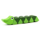 Educational Children Early Learning Exercise Baby Fingers Flexible Kids Wood Twist Insects Game(Green)