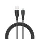 JOYROOM S-M405 2.4A Micro USB to USB Charging Cable PVC Data Cable, Length: 1m(Black)
