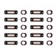 10 PCS 2 in 1 for iPhone SE Charging Port Retaining Brackets + Headphone Jack Rings(Rose Gold)