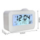 Sound Controlled Talking Time Projection Clock with Calendar and Temperature LCD Display(White)