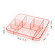 Plastic Multifunctional Dresser Cosmetics Shelf Storage Box(Wine Red)