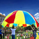 2m Children Outdoor Game Exercise Sport Toys Rainbow Umbrella Parachute Play Fun Toy with 8 Handle Straps for Families / Kindergartens / Amusement Parks