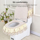 3 PCS / Set Universal Anti-Dust Cover Fabric Zipper Toilet Seat(Gray)
