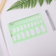 3 PCS Plastic Oval Geometric Ruler Stencil Measuring Tools