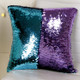 DIY Two Tone Glitter Sequins Throw Pillow Case Reversible Sequin Magical Color Changing Pillow Cover, Size: 40*40cm(Blue+Purple)