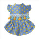 Sweet Summer Cute Pet Dress Pet Dot Fringe Skirt, Size:L(Blue)