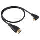 50cm 4K HDMI Male to Micro HDMI Right Angled Male Gold-plated Connector Adapter Cable