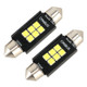 2 PCS 39mm DC12V / 2.5W / 6000K / 170LM 6LEDs SMD-3030 Car Reading Lamp Dome Light