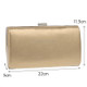 Women Fashion Banquet Party Square Handbag Single Shoulder Crossbody Bag (Gold)