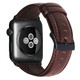 For Apple Watch Series 5 & 4 44mm / 3 & 2 & 1 42mm Oil Wax Genuine Leather Strap Watchband(Red Brown)
