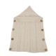 Children Sweater Wooden Button Tassel Hat Baby Hooded Sleeping Bag, Size:One Size(Beige)