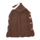 Children Sweater Wooden Button Tassel Hat Baby Hooded Sleeping Bag, Size:One Size(Brown)