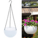 Rattan-like Hanging Basket Plastic Garden Flower Pot Creative Green Dill Absorbent Hanging Basin, Size:S(White Ordinary Version)