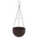 Rattan-like Hanging Basket Plastic Garden Flower Pot Creative Green Dill Absorbent Hanging Basin, Size:M(Brown Ordinary Version)