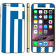 Greek Flag Pattern Mobile Phone Decal Stickers for iPhone 6 Plus & 6S Plus