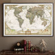 Antique Poster Wall Chart Retro Matte Kraft Paper World Map, Size:60X90cm