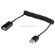 1m USB-A Male to USB-A Female Spring Coiled Cable