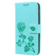 Rose Embossed Horizontal Flip PU Leather Case for Galaxy S10e, with Holder & Card Slots & Wallet (Green)