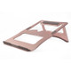 Aluminum Alloy Cooling Holder Desktop Portable Simple Laptop Bracket, Two-stage Support, Size: 21x26cm (Rose Gold)