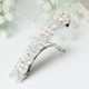 Fashion Girls Headwear Crystal Rhinestone Elastic Hair Clip Hair Accessories(White)