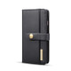 DG.MING Lambskin Detachable Horizontal Flip Magnetic Case for iPhone 8 & 7, with Holder & Card Slots & Wallet (Black)