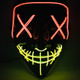 Halloween Festival Party X Face Seam Mouth Two Color LED Luminescence Mask(Orange Yellow)