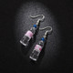 Personalized Mineral Water Bottles Earring Cute Simple and Elegant Earring(pink)