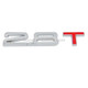 3D Universal Decal Chromed Metal 2.8T Car Emblem Badge Sticker Car Trailer Gas Displacement Identification, Size: 8.5x2.5 cm