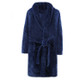 Winter Flannel Bathrobe Parent Child Bathrobes Home Clothes, Height:130cm(Navy)