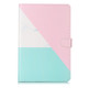Colored Drawing Pattern Horizontal Flip PU Leather Case with Holder & Card Slots & Wallet For Galaxy Tab S4 10.5 / T830(Pink 3-Color  Marble)