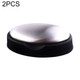 2 PCS Portable Cleaning Stainless Steel Oval Hand Soap Eliminating Odour Remover with Base, Random Style Delivery