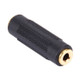 Gold Plated 3.5mm  Female Jack to 3.5mm Female Jack Audio Adapter(Black)