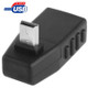 90 Degree Up Angled Mini USB Male to USB 2.0 AF Adapter(Black)