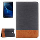 For Galaxy Tab A 10.1 / T580 Cross Texture Horizontal Flip Leather Case with Holder & Card Slots & Wallet(Grey)