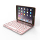 F8SM For iPad mini 3 / 2 / 1 Laptop Version Colorful Backlit Aluminum Alloy Bluetooth Keyboard Protective Cover (Rose Gold)