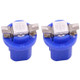 2 PCS B8.5 Blue Light 0.2W 12LM 1 LED SMD 5050 LED Instrument Light Bulb Dashboard Light for Vehicles, DC 12V(Blue)